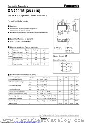 XN04115 datasheet pdf Panasonic