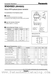 XN4503 datasheet pdf Panasonic