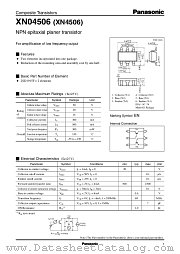 XN04506 datasheet pdf Panasonic