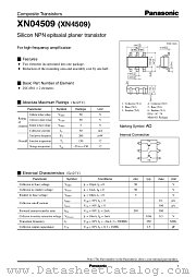 XN4509 datasheet pdf Panasonic
