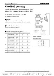 XN4609 datasheet pdf Panasonic