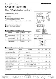 XN06111 datasheet pdf Panasonic