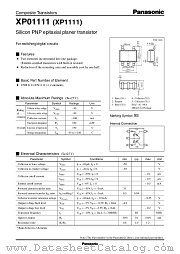 XP1111 datasheet pdf Panasonic