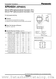 XP04654 datasheet pdf Panasonic