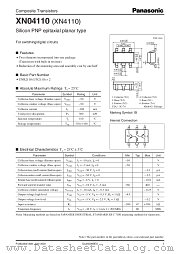 XN04110 datasheet pdf Panasonic
