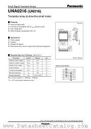 UN216 datasheet pdf Panasonic