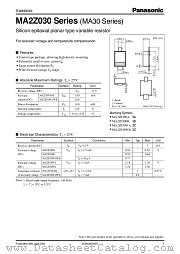 MA2Z030W datasheet pdf Panasonic