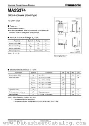 MA2S374 datasheet pdf Panasonic