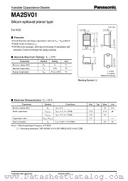 MA2SV01 datasheet pdf Panasonic