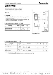 MA2SV02 datasheet pdf Panasonic