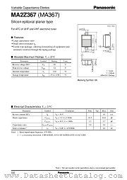 MA2Z367 datasheet pdf Panasonic