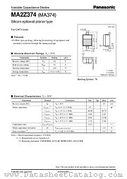 MA2Z374 datasheet pdf Panasonic