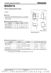 MA2SV15 datasheet pdf Panasonic