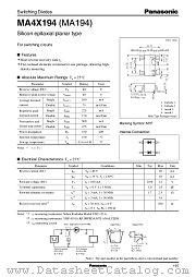 MA4X194 datasheet pdf Panasonic