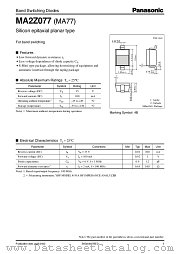 MA2Z077 datasheet pdf Panasonic