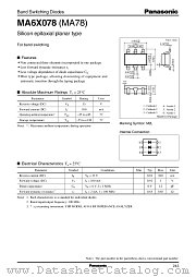 MA6X078 datasheet pdf Panasonic