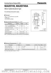 MA2D749 datasheet pdf Panasonic