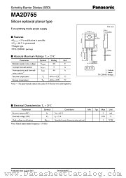MA2D755 datasheet pdf Panasonic
