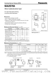 MA2S784 datasheet pdf Panasonic