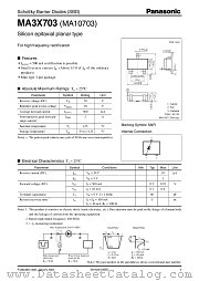 MA3X703 datasheet pdf Panasonic