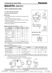 MA3X791 datasheet pdf Panasonic