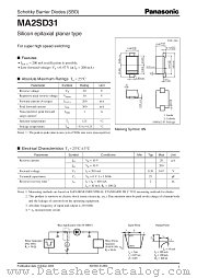 MA2SD31 datasheet pdf Panasonic