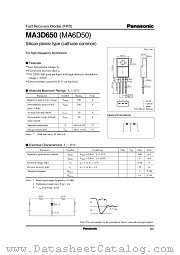 MA3D650 datasheet pdf Panasonic