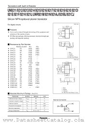 UN921F datasheet pdf Panasonic
