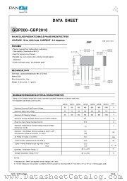 GBP206 datasheet pdf Panjit International Inc