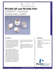 PE125B-10UV datasheet pdf PerkinElmer Optoelectronics