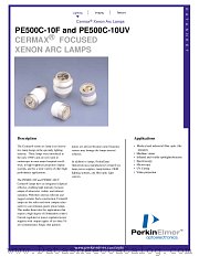 PE500C-10UV datasheet pdf PerkinElmer Optoelectronics