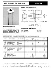 VTB4051 datasheet pdf PerkinElmer Optoelectronics