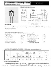 VTE1113 datasheet pdf PerkinElmer Optoelectronics