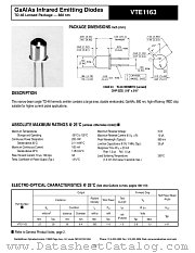VTE1163 datasheet pdf PerkinElmer Optoelectronics