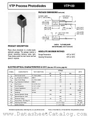 VTP100 datasheet pdf PerkinElmer Optoelectronics