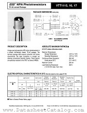 VTT1115 datasheet pdf PerkinElmer Optoelectronics