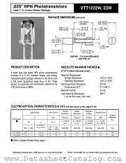 VTT1223W datasheet pdf PerkinElmer Optoelectronics