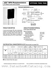 VTT7225 datasheet pdf PerkinElmer Optoelectronics