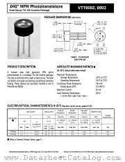 VTT9003 datasheet pdf PerkinElmer Optoelectronics