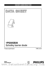 1PS59SB20 datasheet pdf Philips