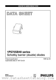 1PS70SB45 datasheet pdf Philips