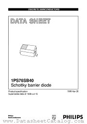 1PS76SB40 datasheet pdf Philips
