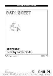 1PS79SB31 datasheet pdf Philips