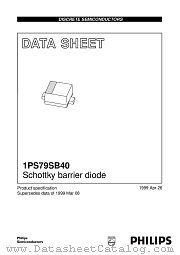 1PS79SB40 datasheet pdf Philips