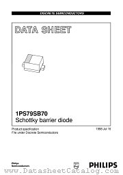 1PS79SB70 datasheet pdf Philips