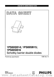 1PS89SB14 datasheet pdf Philips
