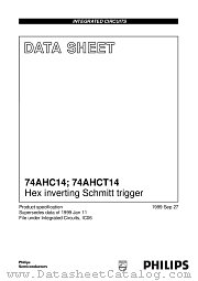 74AHCT14PWDH datasheet pdf Philips