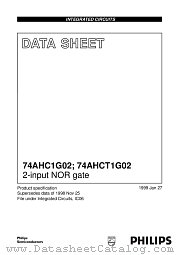 74AHC1G02GW datasheet pdf Philips