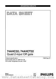 74AHCT32D datasheet pdf Philips