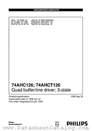 74AHC126PW datasheet pdf Philips
